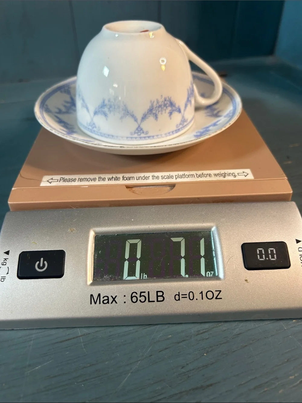 Classic Blue and White Porcelain Tea Cup and Saucer - Teatime